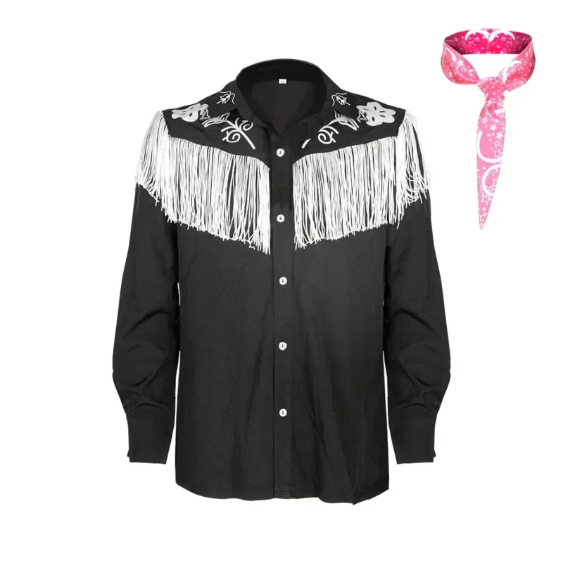 2023NEW Movie castaira robin Barbi Cosplay Ken Cosplay per uomo adulti Black Cow Boy costumi di Halloween tuta rosa gioco di ruolo