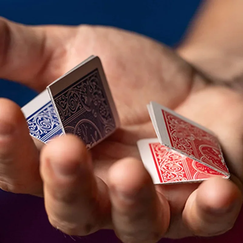 Quartet by Mark Mason Card Magic Tricks Folded Card Change Places Close-up Illusion Gimmick Mentalism Prop Red Blue Change Magia