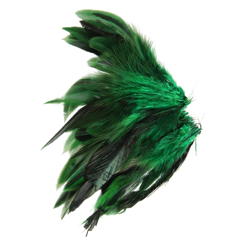 Approx. 50pcs Dyed Decoration Rooster Cock Feather Green