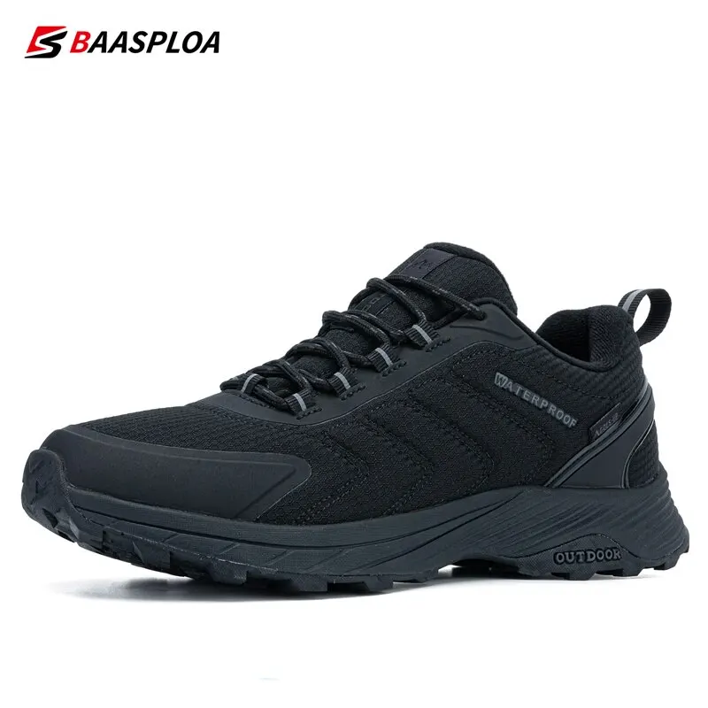 Baasploa Man Wandelschoenen Dragen Resistente Sneakers Antislip Kampeerschoenen Heren Outdoor Sneaker Lente Herfst Waterdichte Schoenen