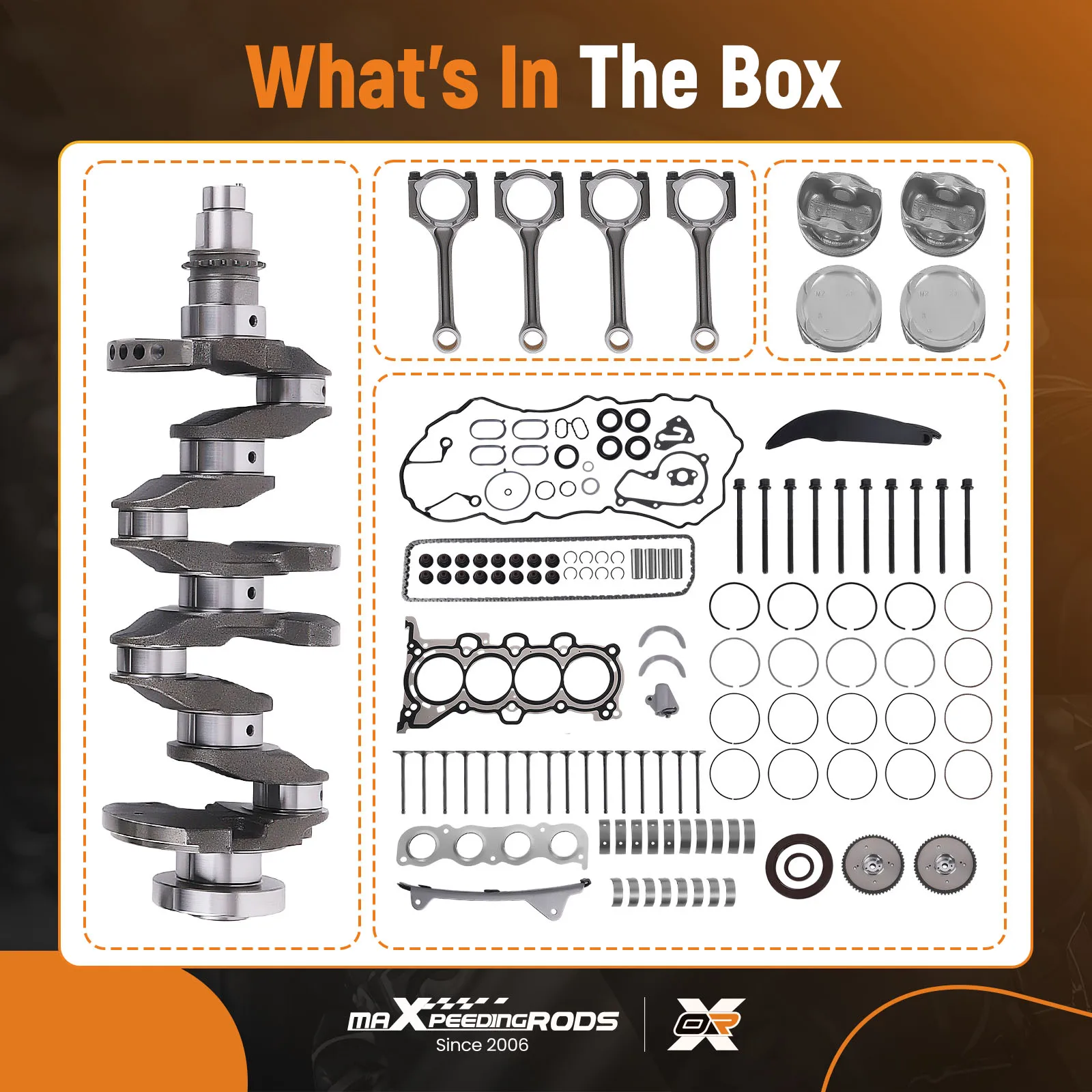 G4NA 2.0L Engine Rebuild Kit - Crankshaft & Con Rods & Timing For Hyundai Kia