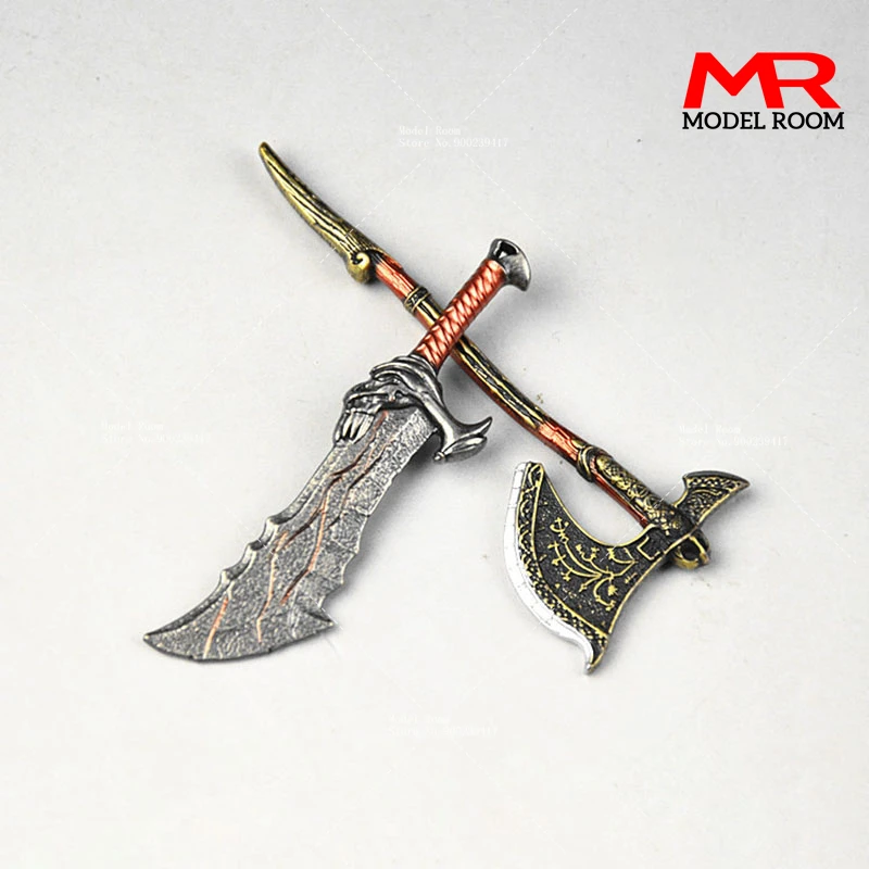 Kratos Axe Chaos Blade modelo, escala 1/12, 6cm, accesorios de escena de arma de soldado, se adapta a figura de acción de soldado de 6 pulgadas, muñecas corporales