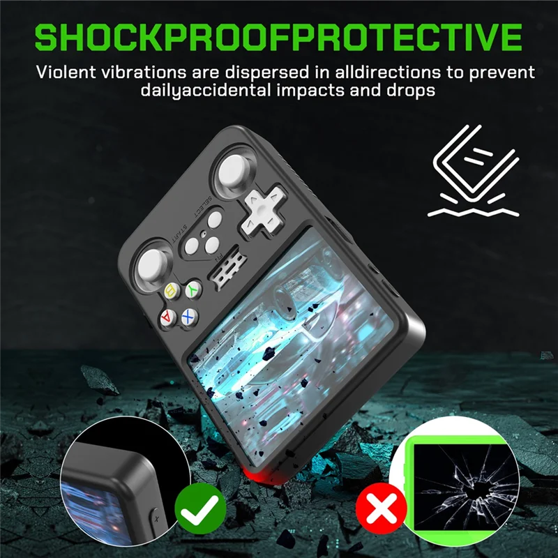 【Sleek Design】For R36S Silicone Case Protective Skin Case Protector Shell Anti-Scratch Storage Box For R36S Game Console Accesso