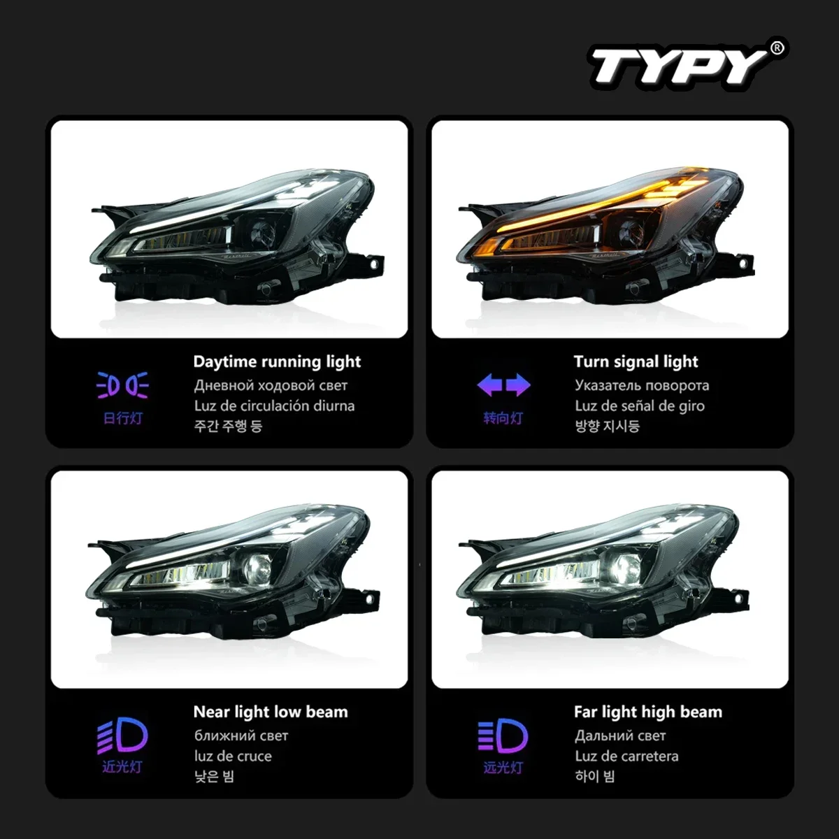 

Auto Accessories Car For Maserati Quattroporte LED Headlights 2013-2017 Upgrade to NEW Dynamic Turn Signal Lamp Brake DRL