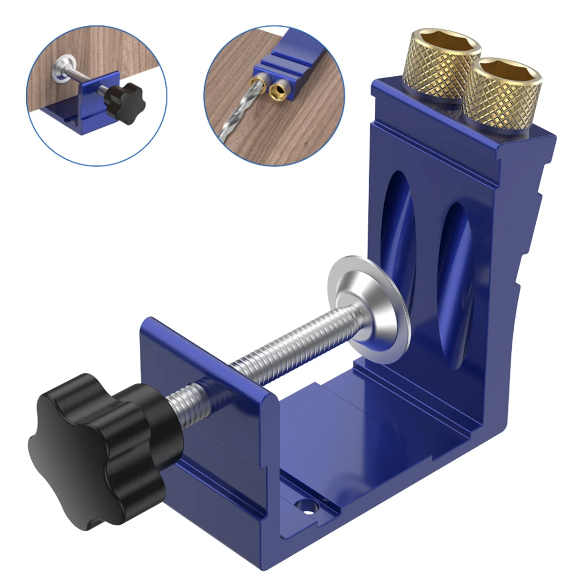

47pcs Oblique Hole Locator Woodworking Positioner Drill Bits Pocket Hole Jig Kit 15 Degree Angle Drill Guide Set Carpentry Tools