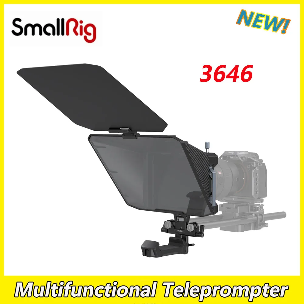 SmallRig Portable Teleprompter Universal for DSLR Camera Photo Studio iPad Recording Large Screen Readers 3646