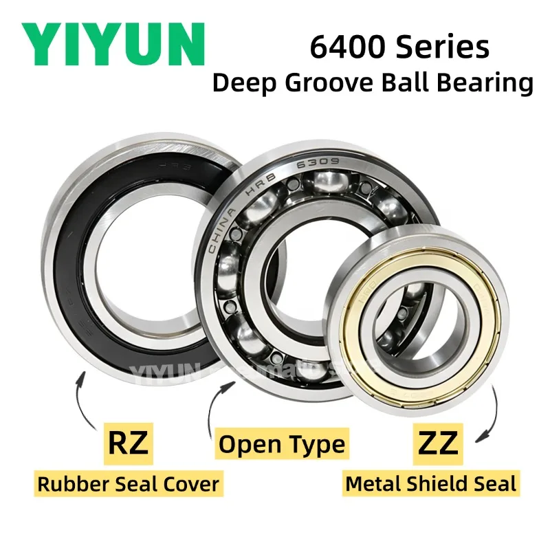 1PC 6403 6404 6405 6406 6407 6408 6409 6410 ZZ 2RZ Open Type Deep Groove Ball Bearing Bearings 6400 Series