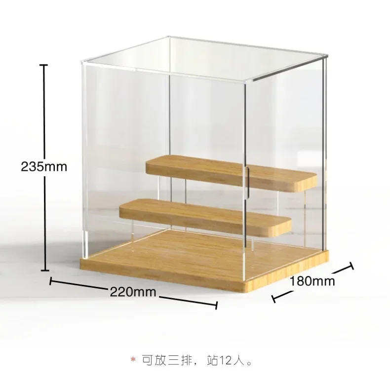 Built-in ceiling light Blind box storage box bubble mat acrylic display rack hand box display cabinet doll LEGO model dust cover