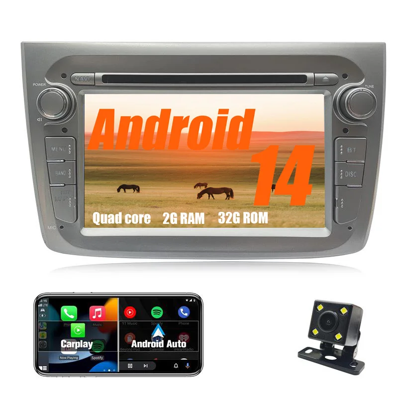 

Android car radio for Alfa Romeo Mito 2008-2016 stereo screen Carplay Android Auto Bluetooth GPS Navigation FM radio 7’