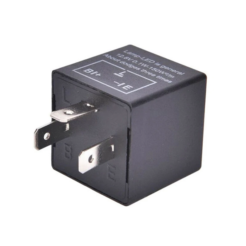 3pins Car Motorcycle LED Flasher Relay 12V Universal Electronic Adjustable Freauency LED Turn Signal Light Blinker Flasher Relay