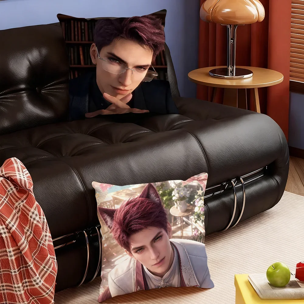 Game Valko Love and Deepspace cushion cover Soft Smooth Pillow Case Hidden Zipper Washable Decorative Couch Office Gift