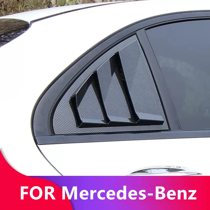 

Car Blinds Decorative Stickers Triangle Rear Window Decorative Cover For Mercedes Benz A C E Class CLA W205 W206 W177 W213