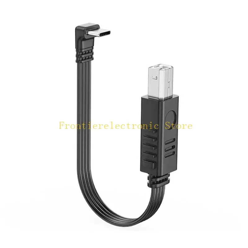 G8DB USB C to USB B Printer Cord, Flat 1M Silicone Cable with Reinforced Strain Relief for Daily Office Printing Use