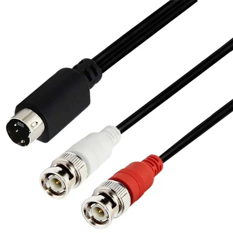 Capture Card Monitoring Video Connection Cable 1/2 Video S-Video 4Pin Mini 4P To 2 BNC Male And Female 0.25m 1.5m