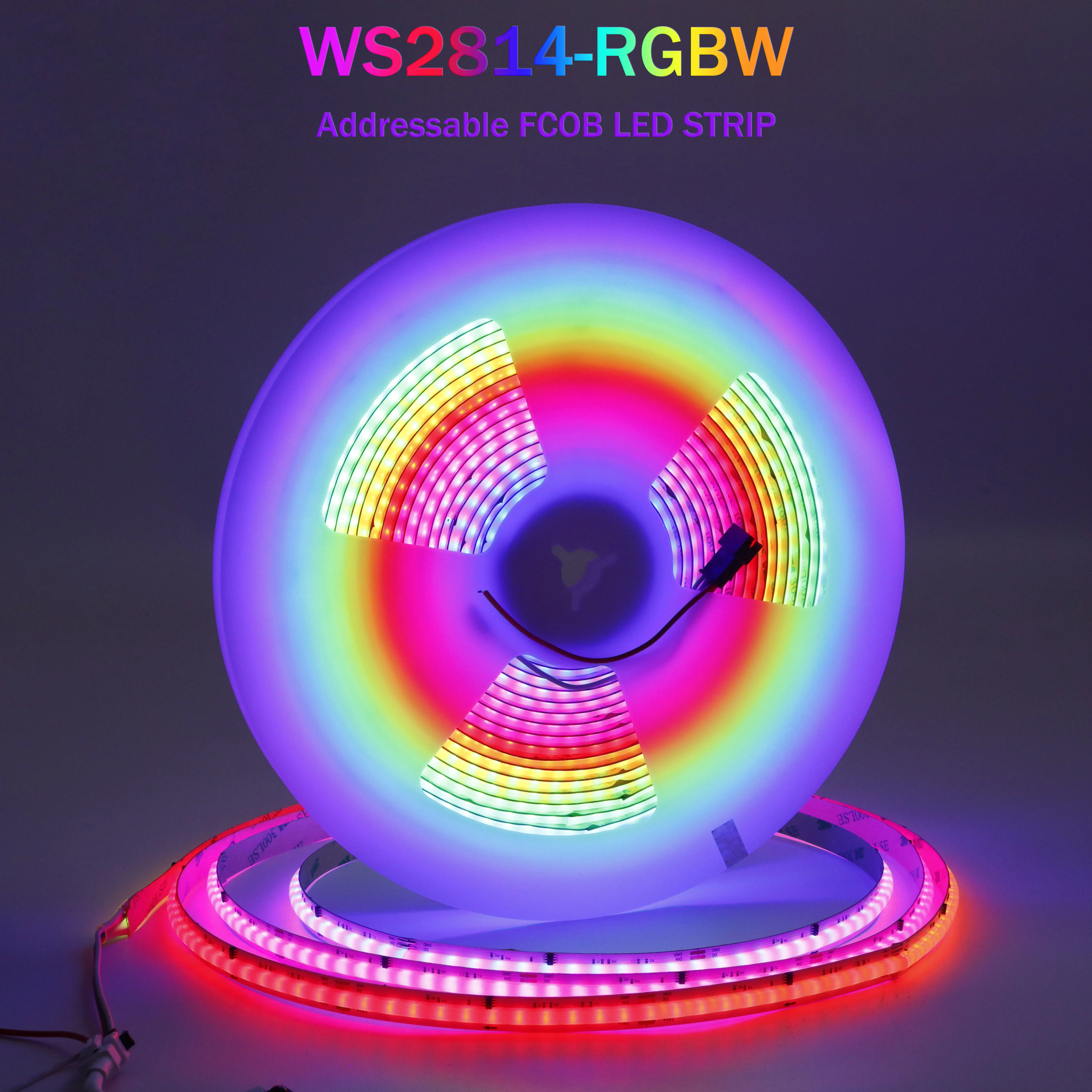 WS2814 Addressable IC FCOB SPI RGBW LED Strip Light 576LEDs/m Dream Color 10mm DC24V WS2812B High Flexible FOB COB Tape