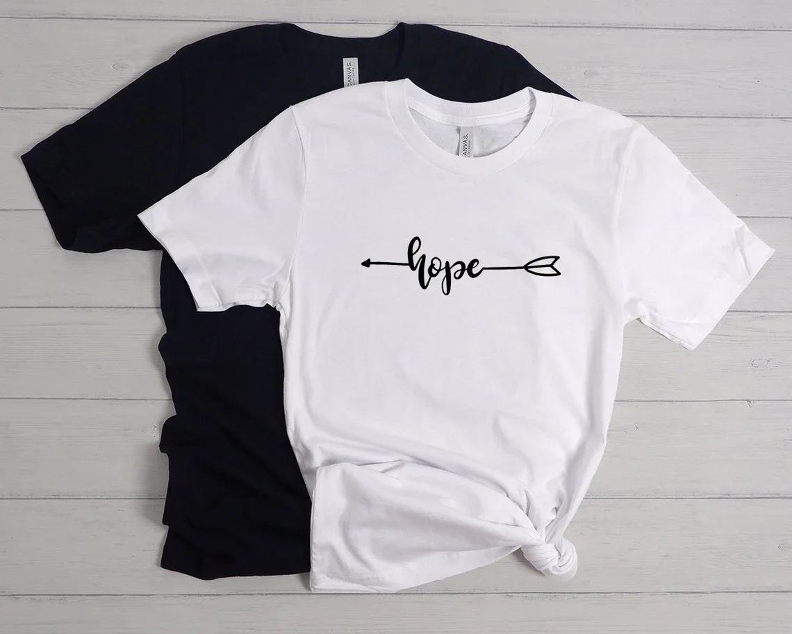Sugarbaby Hope tshirt Religious Cotton Shirt Hope Cute Tee Religious T shirt For Mom Hope and Love tshirt Drop Shipping