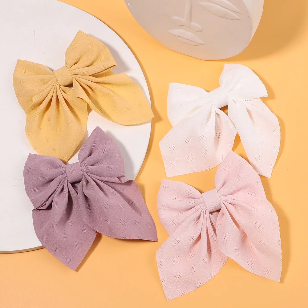 Fashion Ribbon Hairgrips Big Large Bow Hairpin for Women Girls Satin Trendy Ladies Hair Clip New Cute Barrette Hair Accessories