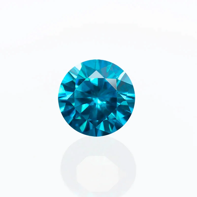 5A 1.0~10.0mm Aqua Blue Cubic Zirconia Stone Round Cut CZ Stone Synthetic Gems For Jewelry DIY Making