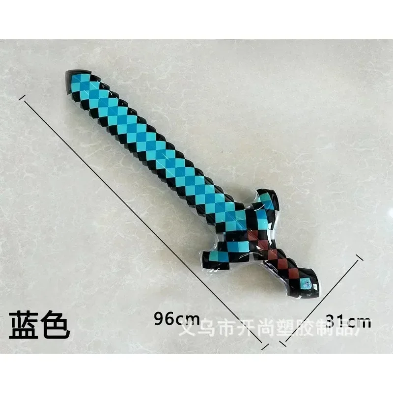 لعبة نفخ ألعاب احتفالات Minecrafter الماس السيف Pickaxe لينة بكسل تأثيري الدعائم بالون ترايدنت درع الاطفال معركة لعبة