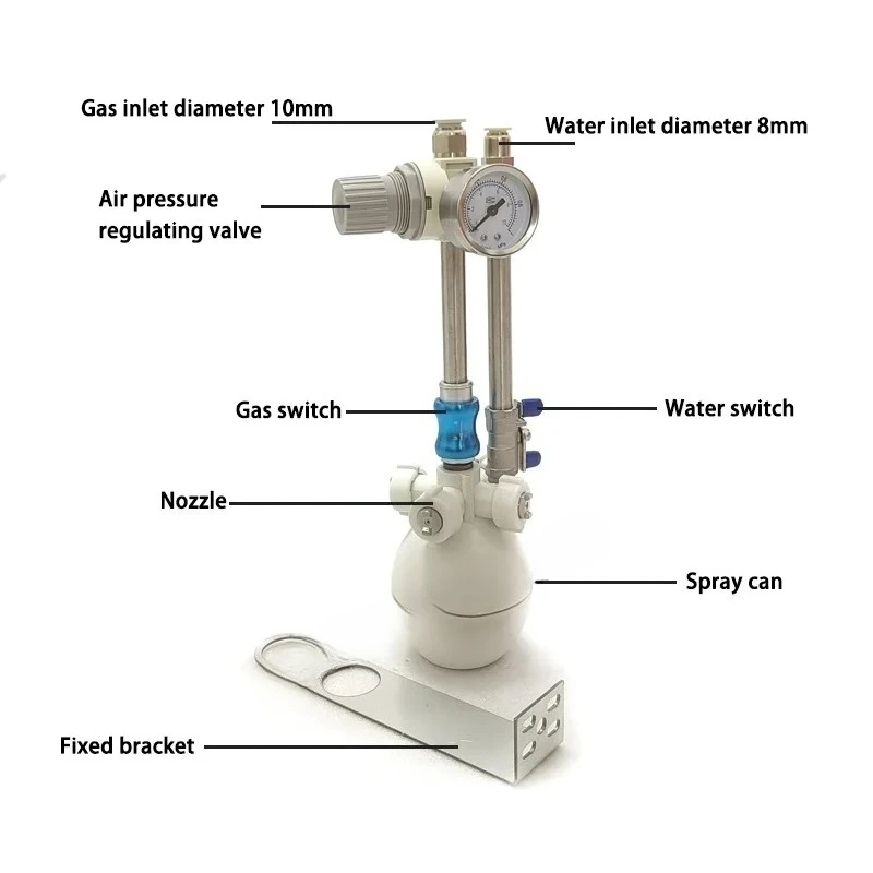 

Dry Fog Mist Cooling System Humidifier 7L-18L Fine Mist Air Atomizing Nozzle Sprayer Non-Wetting For Home Garden Patio Cooling