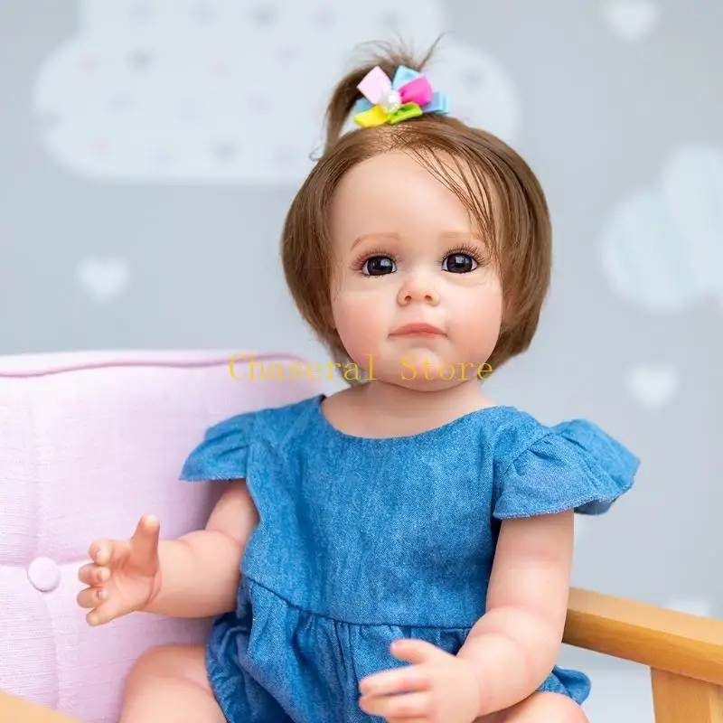 E7CE 21’’ Nurturing for Doll Reborns for Doll Baby Soft Vinyl Full Body Educat