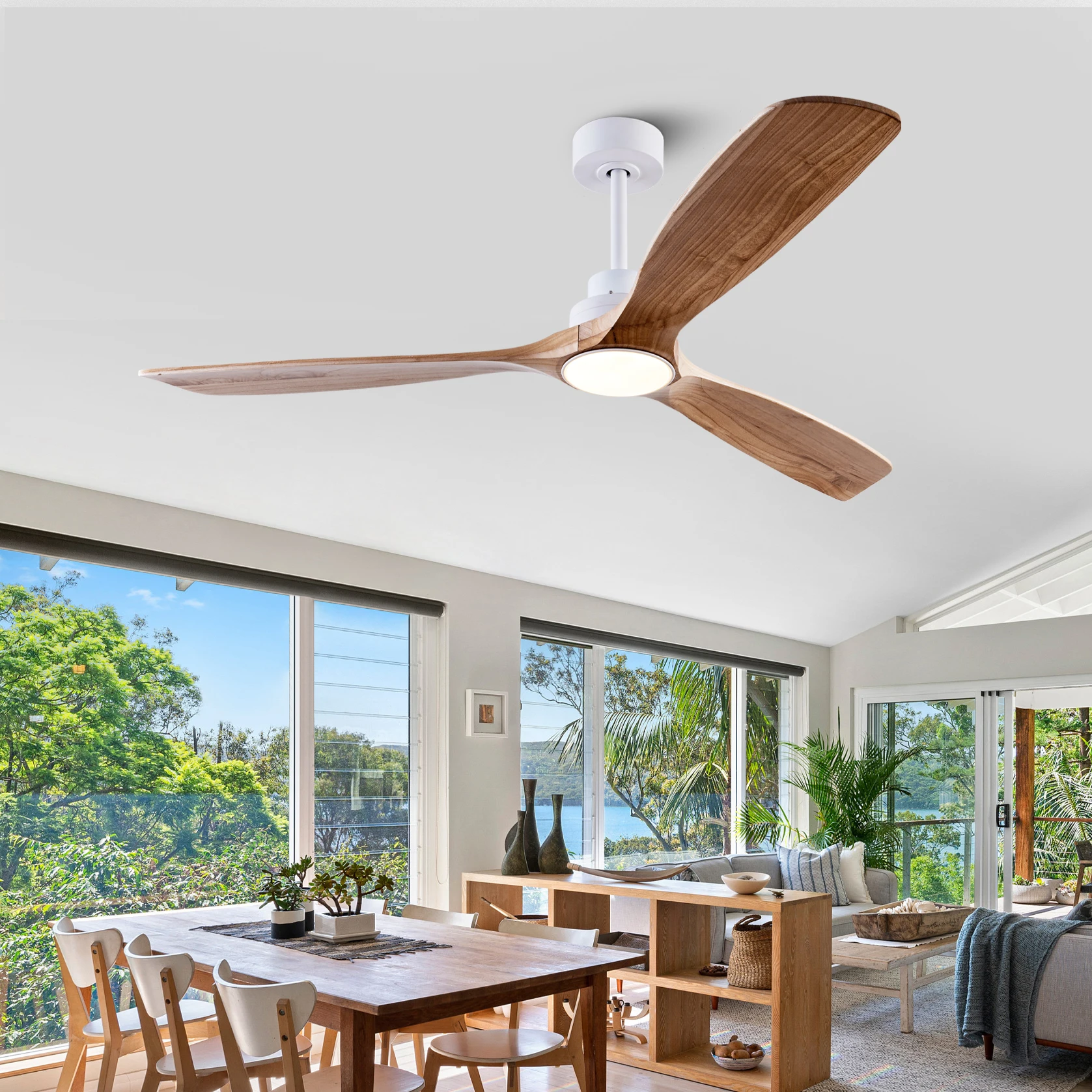 พัดลมเพดานไม้ธรรมชาติ ขนาด 42  - Ceiling Fan Dc Motor 52 Inch บทวิจารณ์และราคา