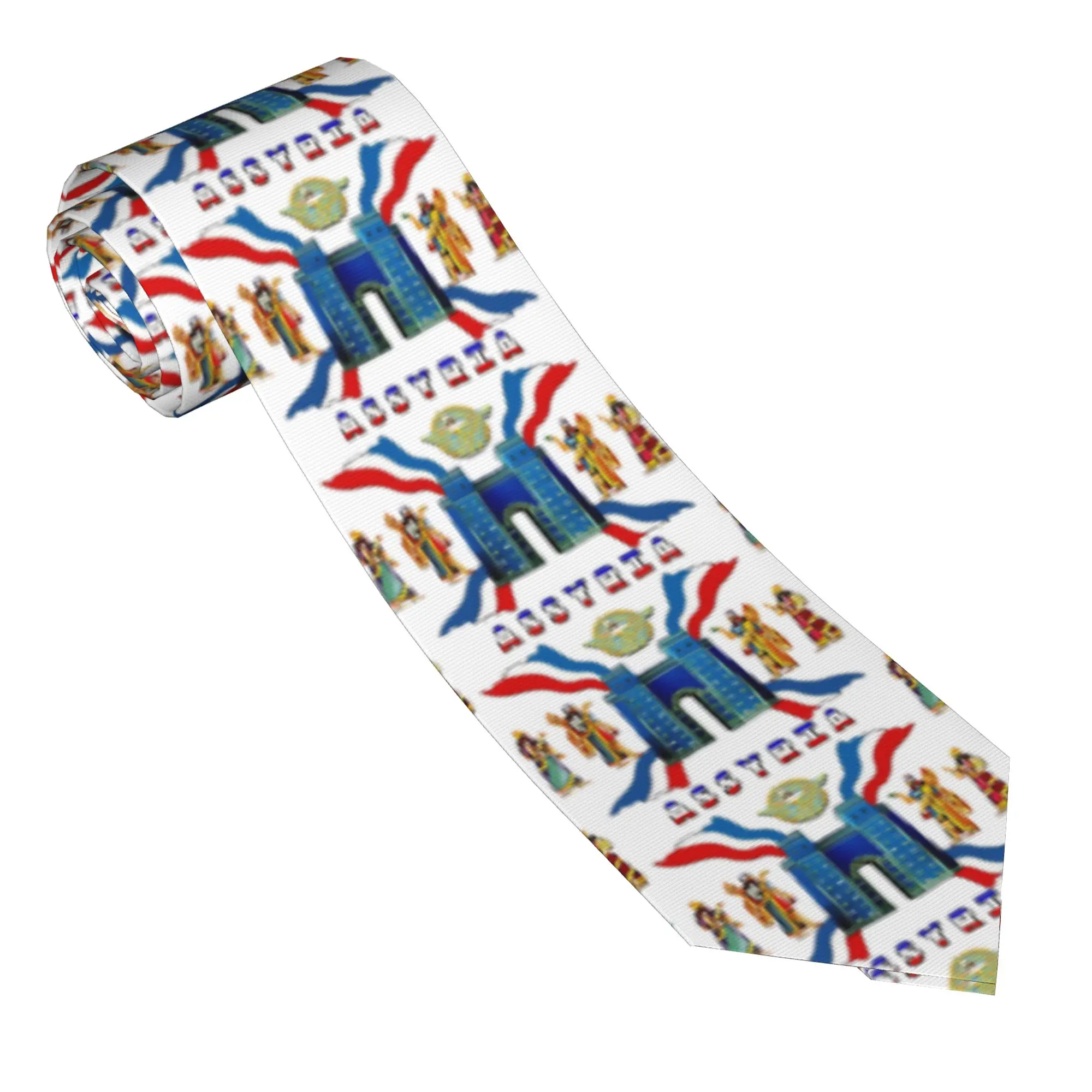 Mens Tie Assyrian Flag  Neck Ties  Cool Fashion Collar Tie Custom Wedding Quality Necktie Accessories