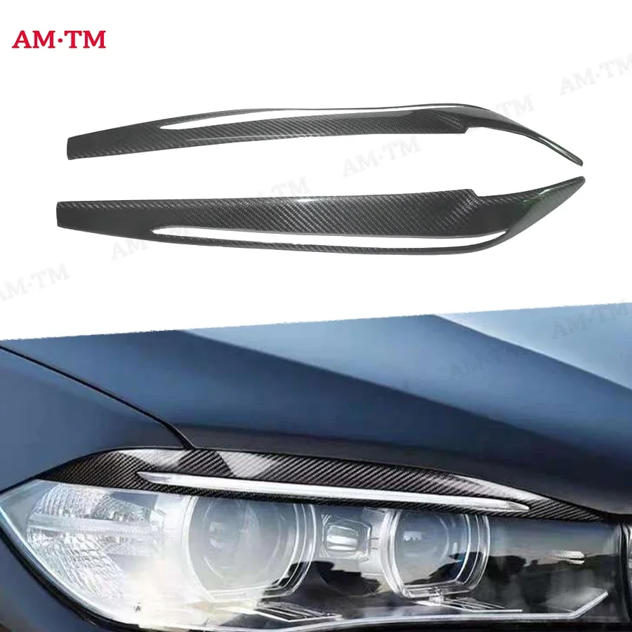 For BMW X5 F15 X6 F16 X5M F85 X6M F86 Carbon fiber lamp eyebrow front headlight eyebrow sticker decoration Auto parts body kit