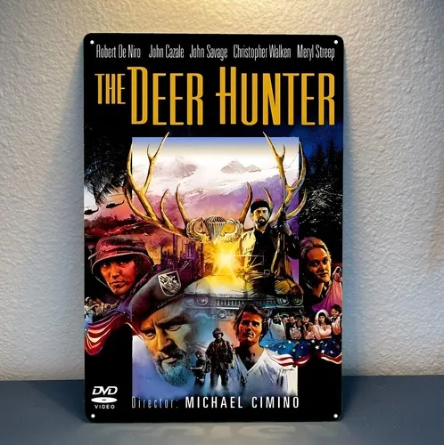 Póster metálico de la película The Deer Hunter - Letrero de metal coleccionable Tamaño: 20x30cm -aluminio