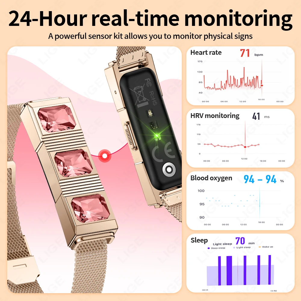 Lüks akıllı bilezik erkek kadı - Smartwatch Luxury Watches For Women incelemesi ve fiyatı