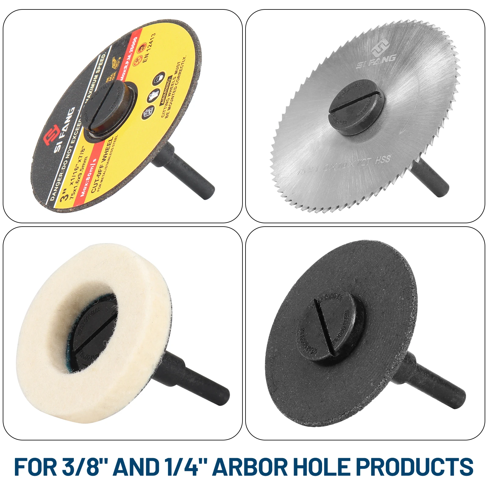 Imagem -05 - Montagem Mandril Apto Lâmina de Serra Circular Moedor Adaptador de Conexão Haste com 10 mm Parafuso Porca para Broca Ferramentas Rotativas 1pc