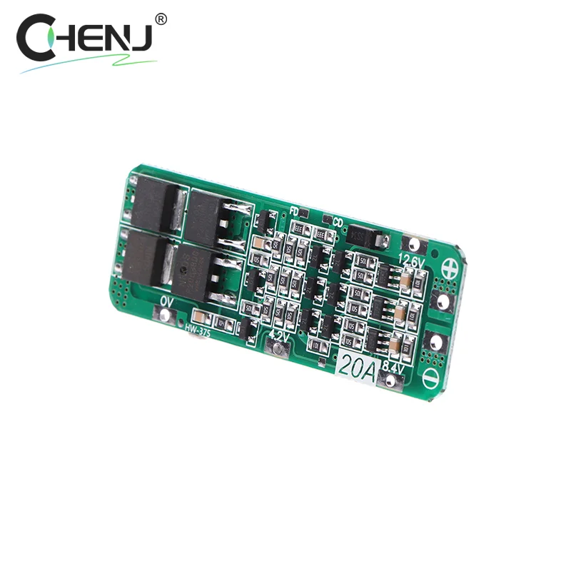 1pc 3S 20A Li-ion Lithium Battery 18650 Charger PCB BMS Protection Board 11.1V 12V 12.6V Cell 59x20x3.4MM Module