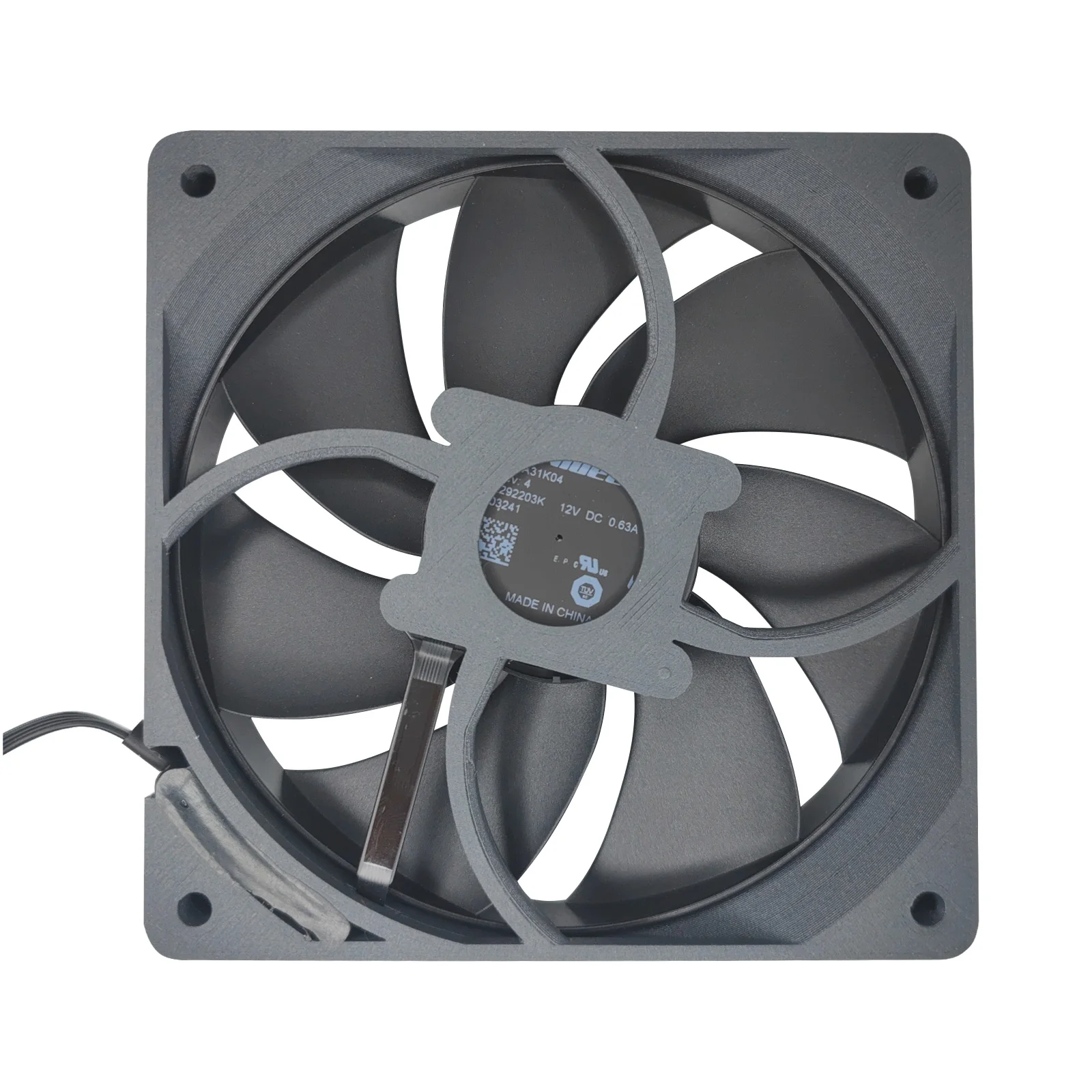 3D Printed 4090 Fan,12018 12CM PWM 4Pin,3300RPM FDB Bearing,High Performance,Pressure-optimised,for ITX PC Case Liquid Cooler