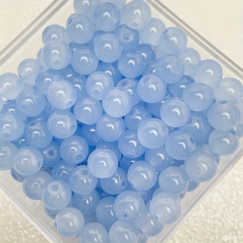 50pcs/8mm Solid Color Glass Beads, Beading & Jewelry Making Essentials Colorful, Fashion, Trendy DIY Craft Supplies for Handmade