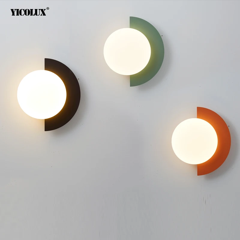 7W bedside lamp Led Wall Lights Wall Mounted For Bedroom Living Study Room Colored designer Painted Wandlamp Luminaria home Deco