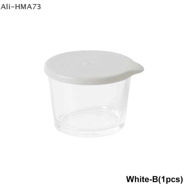 1pc 주방 유리 뚜껑이있는 그릇 120/260ml 작은 소스 컵 조미료 식기 누출 방지 디핑 그릇 야외