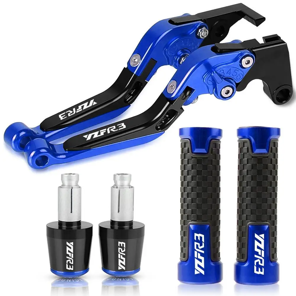 

For YAMAHA YZFR3 YZF R3 2015-2020 2016 2017 2018 Motorcycle Accessory Brake Clutch Lever Handlebar Knobs Handle Hand Grips Ends