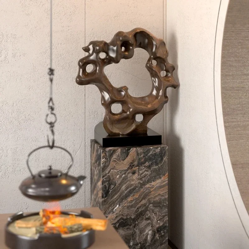 Creative Taihu stone sculpture ornament housewarming new home living room porch cabinet simple abstract handicrafts