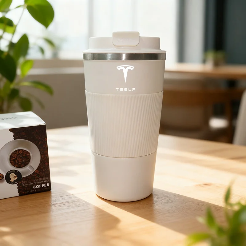 

500ML Thermo Cafe Coffee Mug Car Sticker For Tesla Model 3 Model S Model X Model Y Roadster SpaceX Car Thermos Mug Cup Water Cup