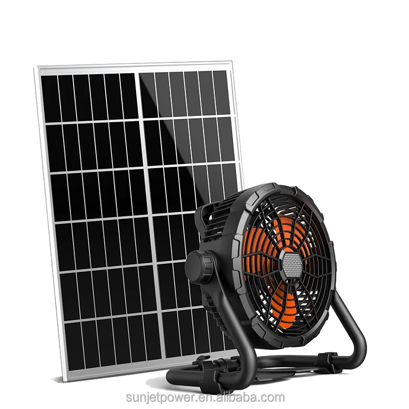 

Hot selling Solar charging table electric fan with power bank function portable and solar rechargeable fan via solar and AC