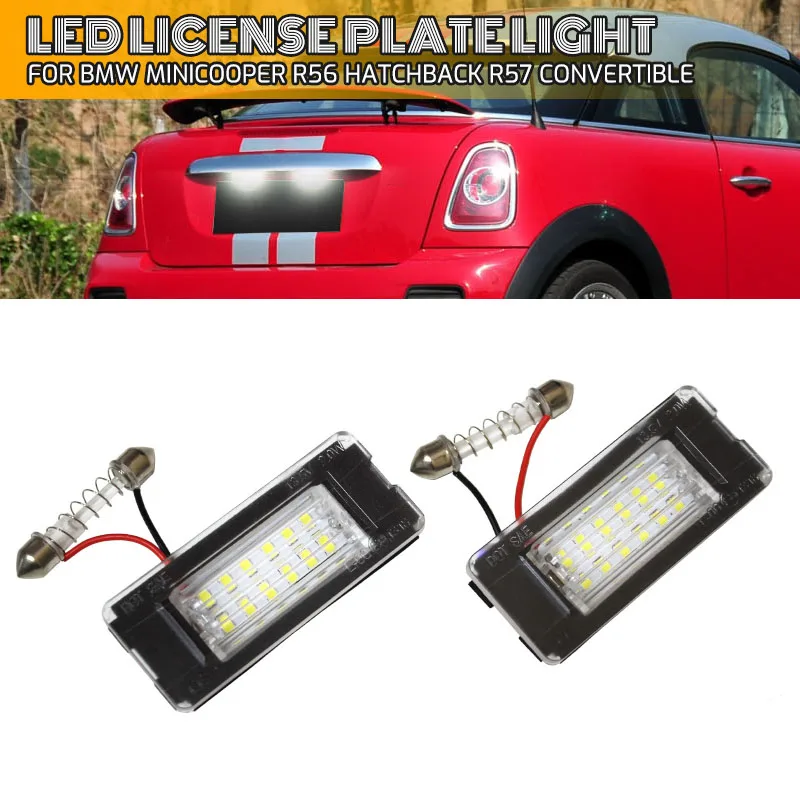 1PC Car Canbus LED License Number Plate Light Assembly Replacement For Mini Cooper R56 R57 R58 R59 R50 R52 R53 07-15