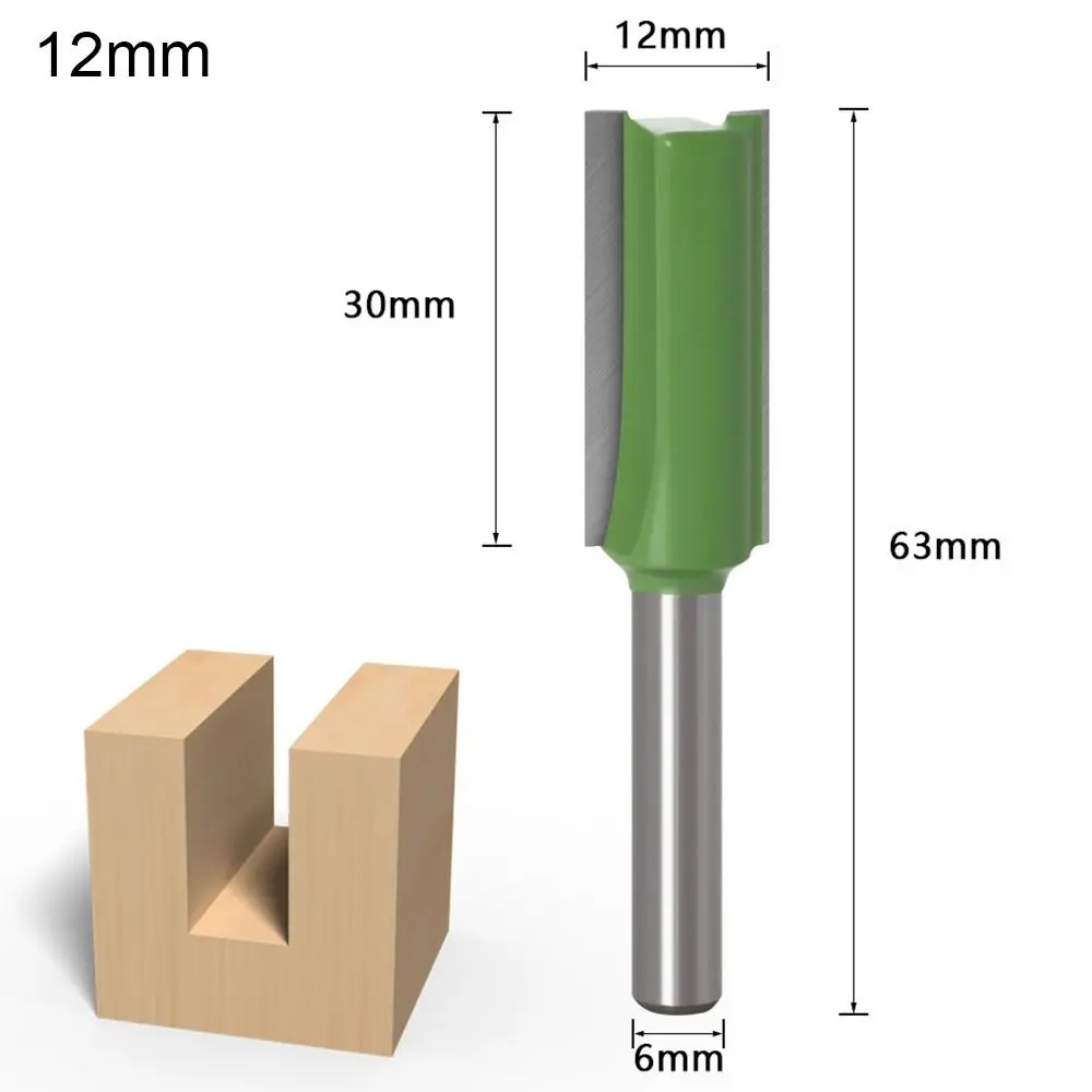 6mm Shank Woodworking Tool Double Edge Router Bits Milling Cutter Drill Bit Slotting Cutter