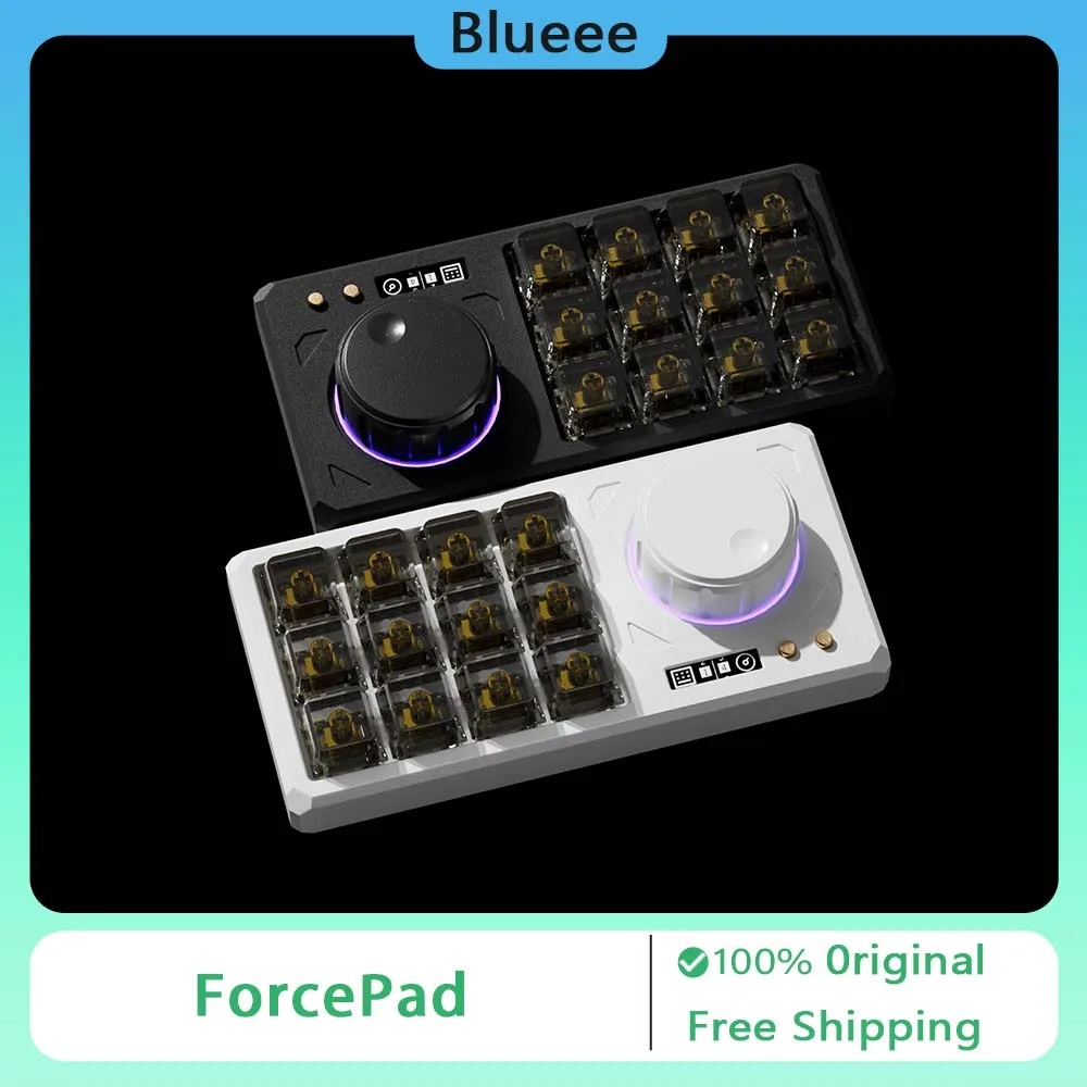 ORDERREBUILD ForcePad RE Aluminum Mechanica Keyboard 12Keys Knob Hot Swap RGB Customized Wired Keyboard PC Accessories Gift