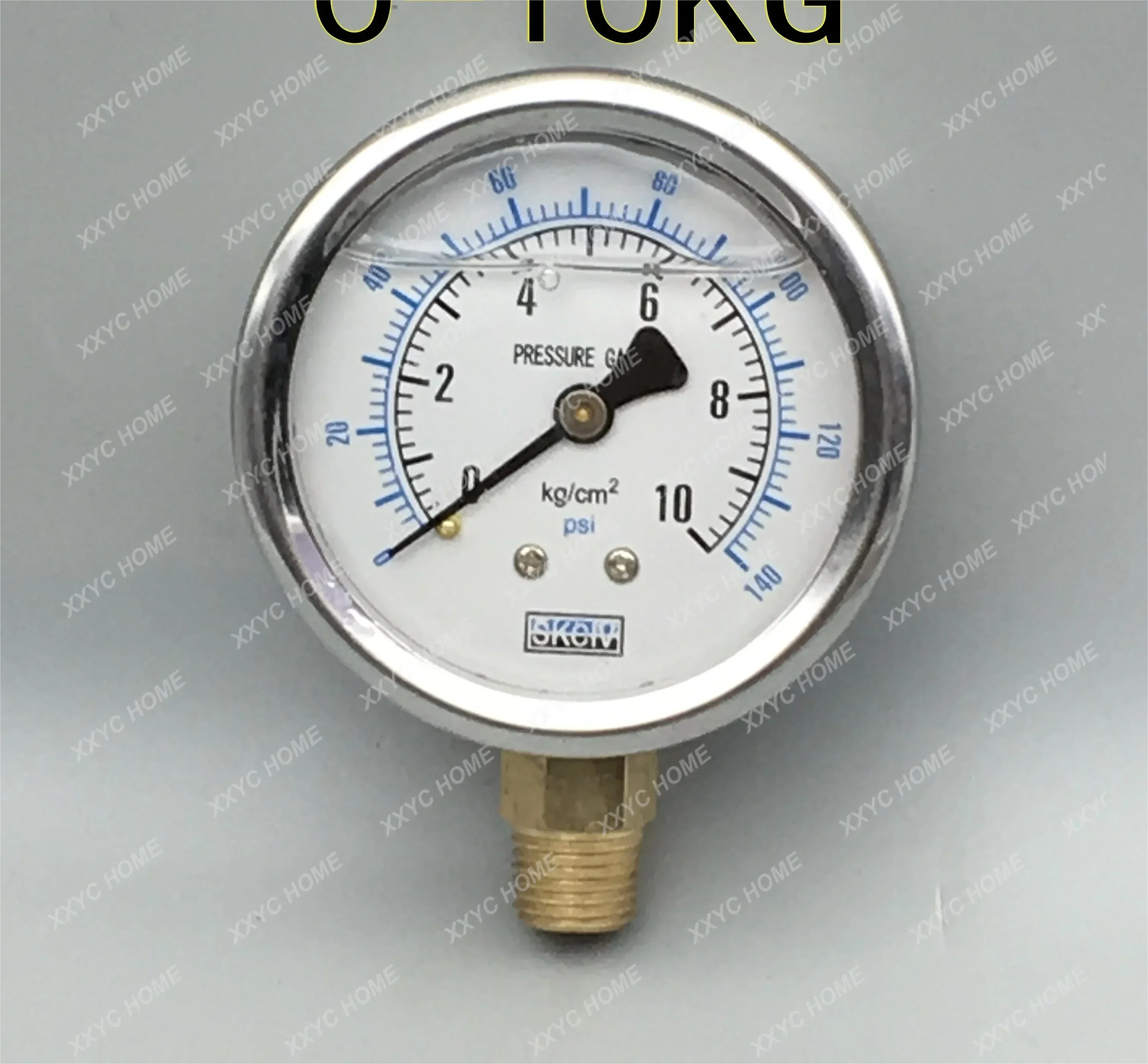 Stainless steel shockproof and seismic resistant pressure gauge YN-60 0-10 100 250 400KG oil pressure hydraulic gauge 1/4PT