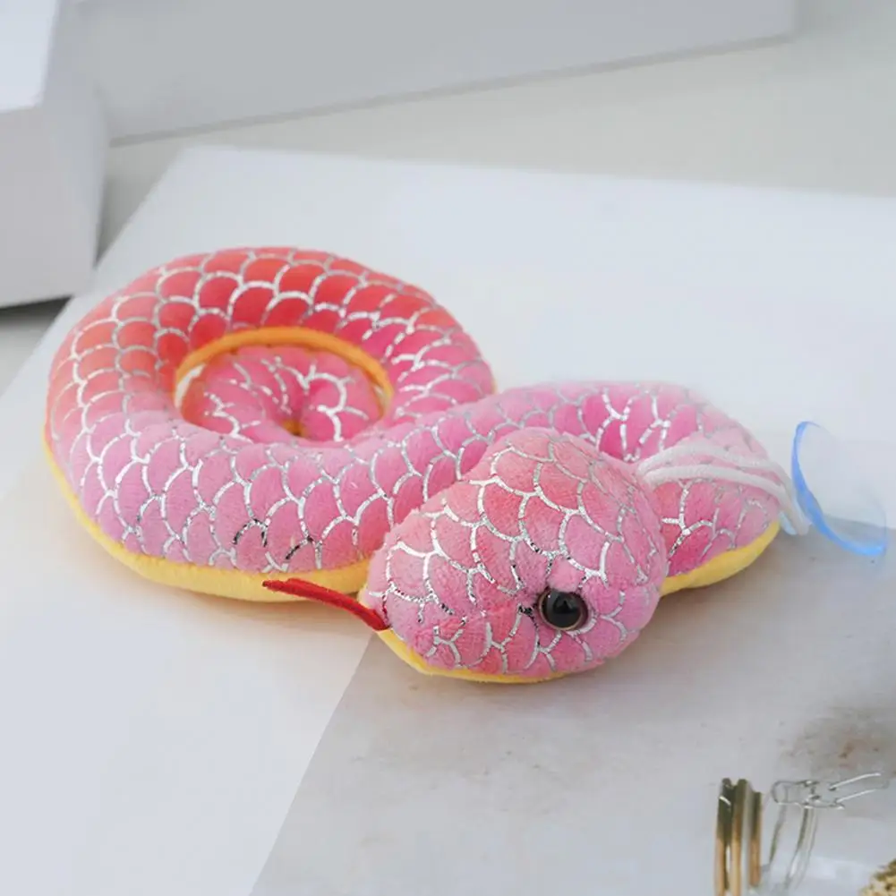 Cartoon Snake Doll Portable Snake Toy Colorful Tie Dye Snake Plush Toy Hanging Pendant Stuffed Dolls for Home Decor for Car