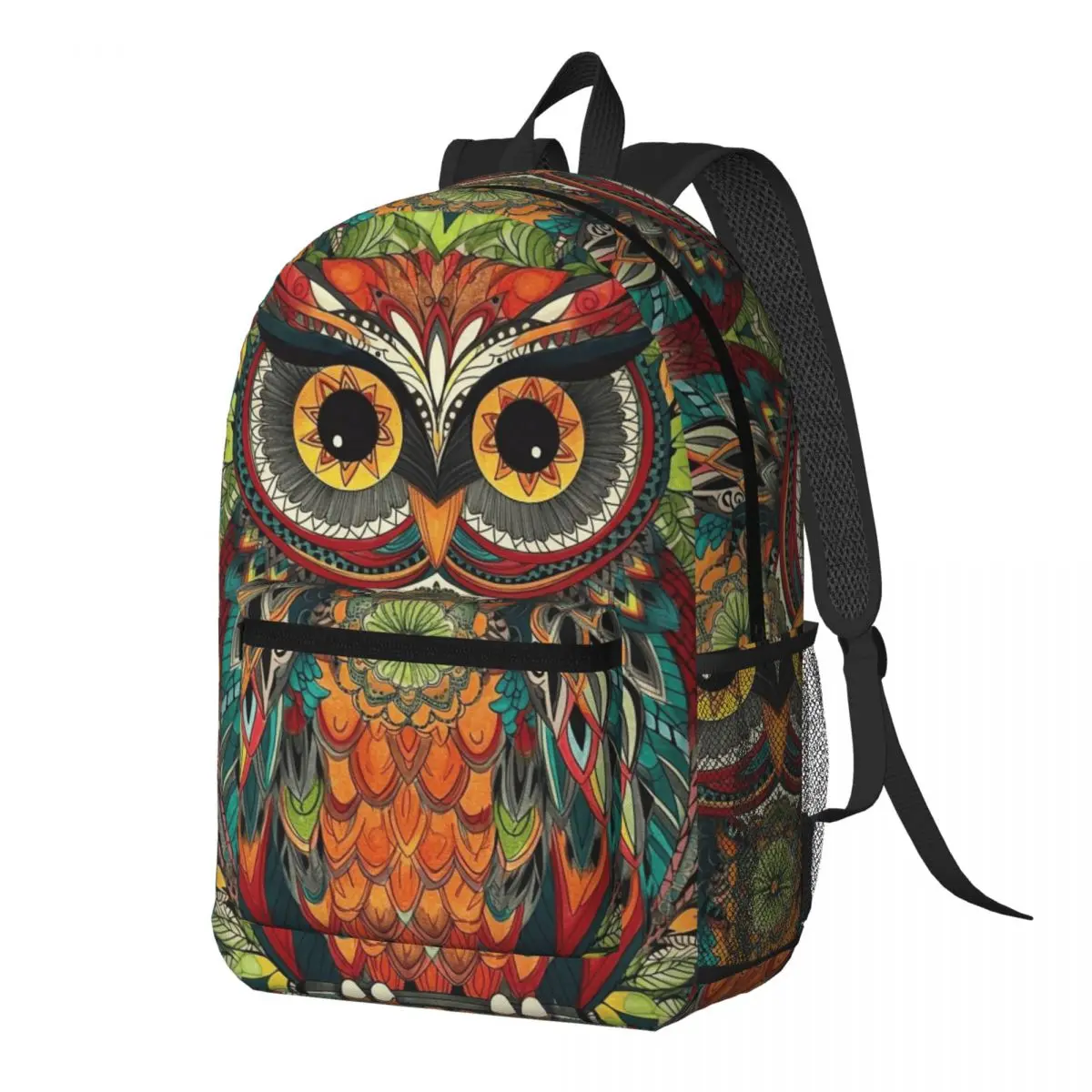 

Cartoon Owl Graffiti Painting Art Backpack Daypack Large Capacity Boys Girls BookBag School Bag Shoulder Bags for Men Women