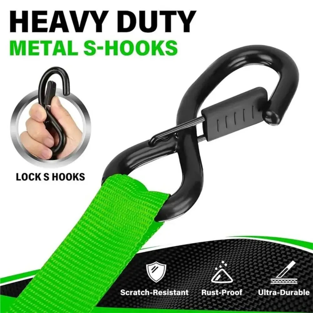 Sturdy Webbing Retractable Ratchet Tie Down Straps Solid Ratchet Structure Quick Winding Self Retracting Straps