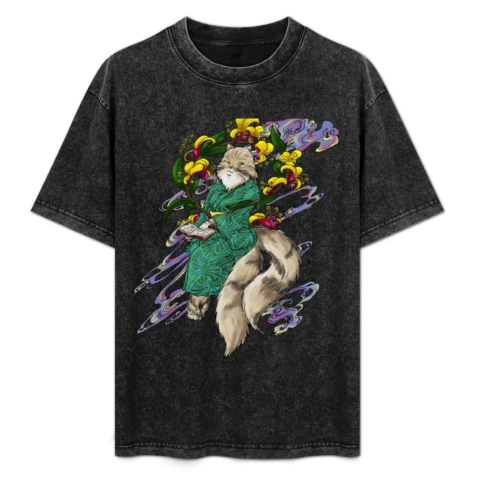 Honeysuckle Neko T-Shirt Basic Simple Casual Short Sleeve Tee