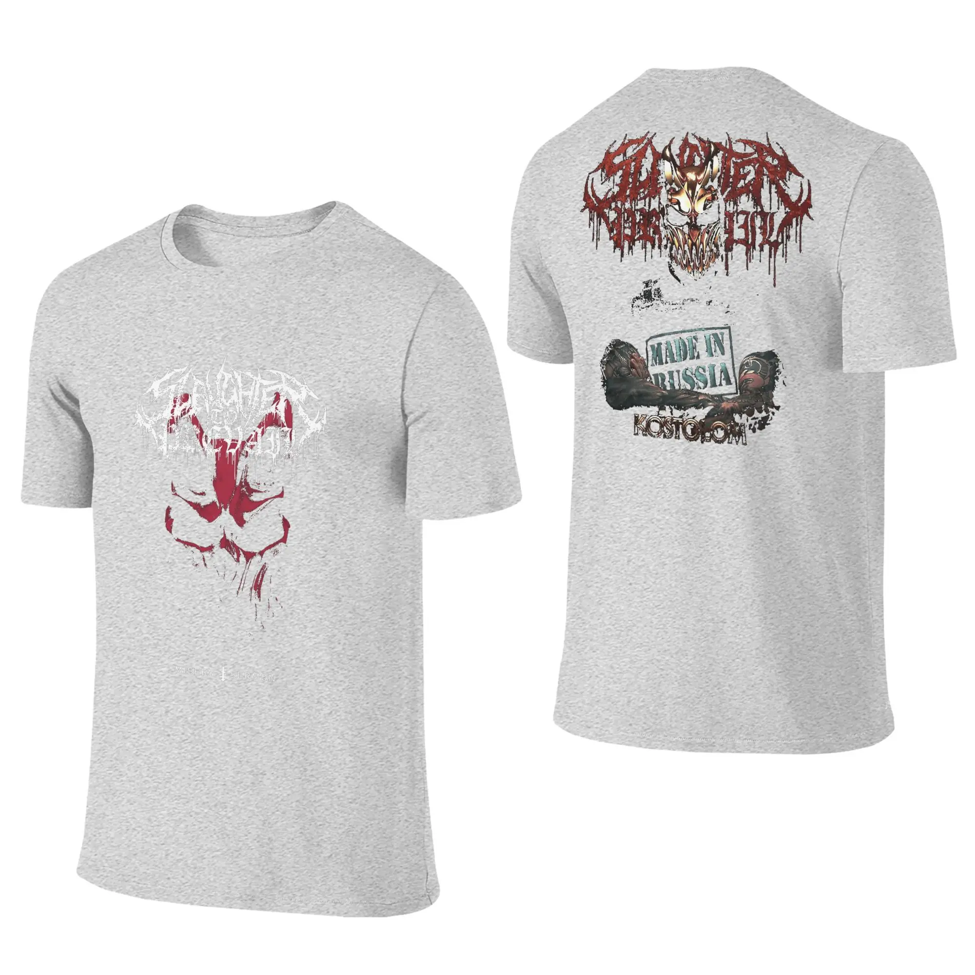 SLAUGHTER TO PREVAIL Band 100 Cotton T-Shirt for Men Beach Streetwear T Shirts O Neck Harajuku Tees Casual Clothing