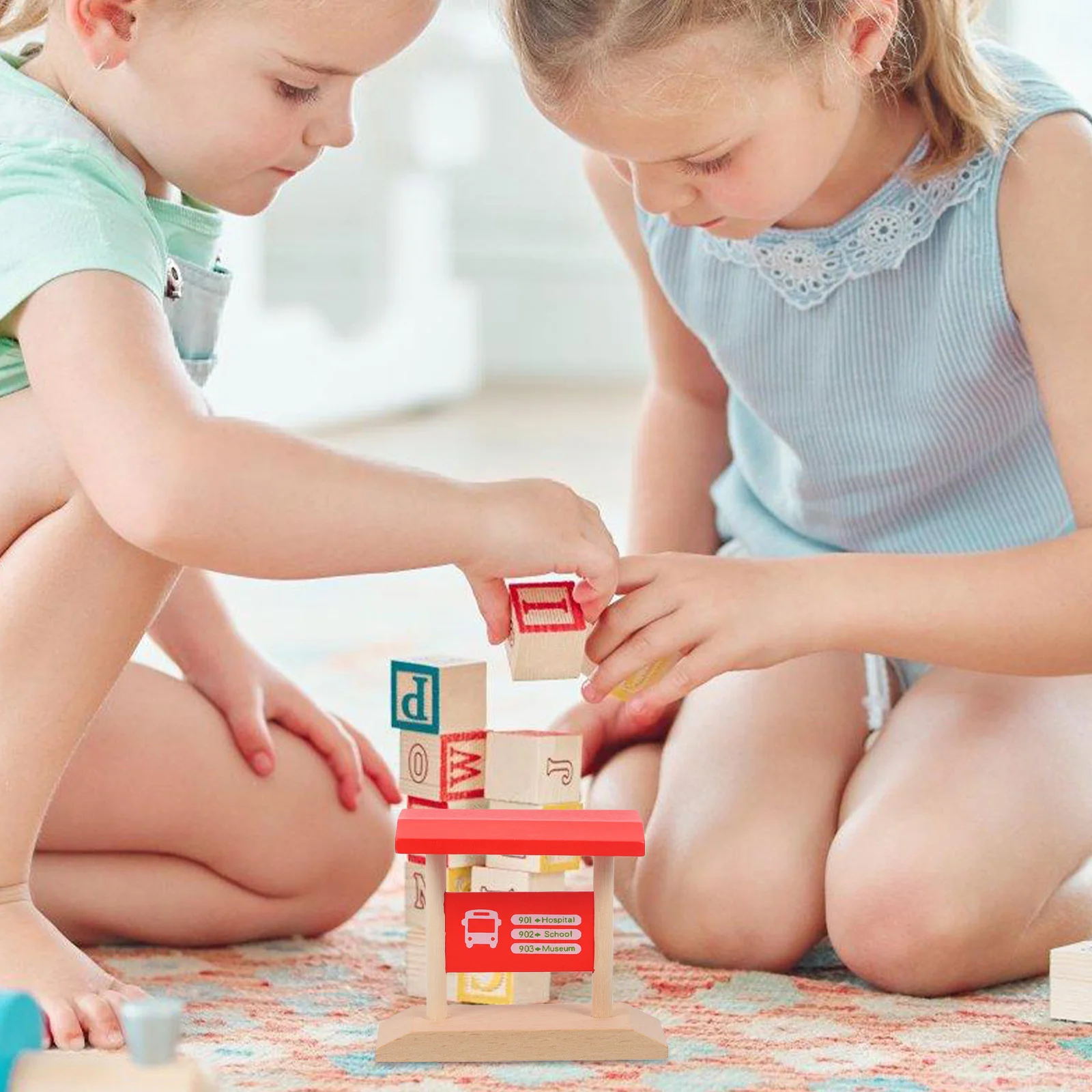 철도역 플랫폼 DIY 나무 기차 트랙 액세서리 어린이 역할 놀이 레이아웃 장식용 건물 원격 제어용